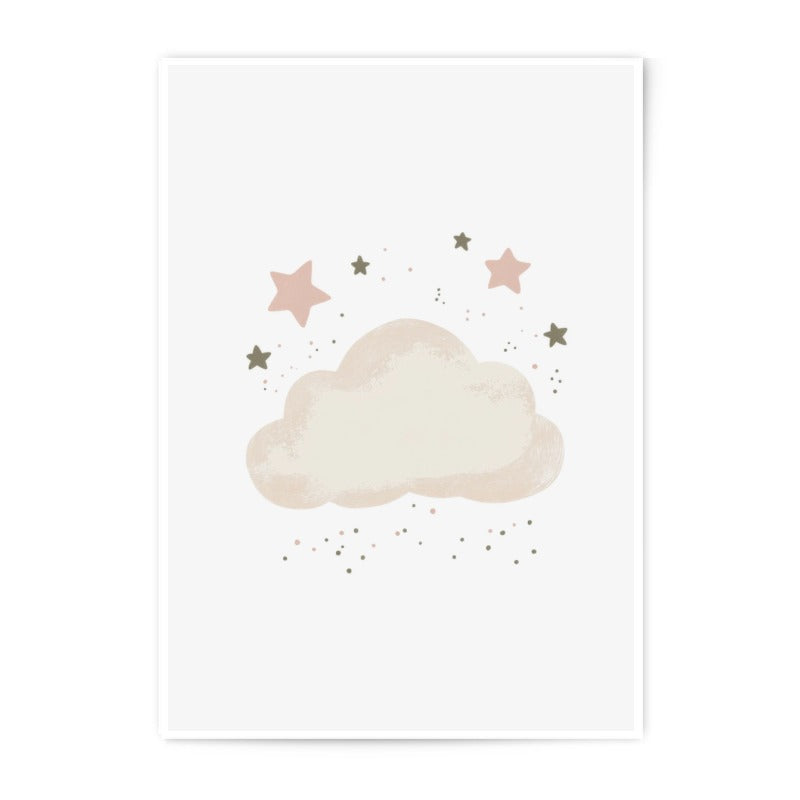 Cloud Stars Photographic Print, Nursery Decor, Celestial Art, Dreamy Print, Kids Room Art, Baby Shower Gift, Wall Art Print, Home Decor - Tawshia