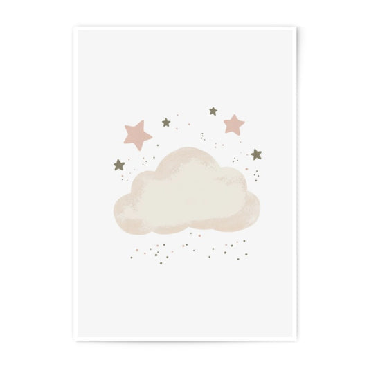 Cloud Stars Photographic Print, Nursery Decor, Celestial Art, Dreamy Print, Kids Room Art, Baby Shower Gift, Wall Art Print, Home Decor - Tawshia