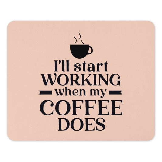 Funny Coffee Mouse Pad, Work From Home Gift, Office Desk Decor, Coffee Lover Gift, Coffee Addiction Quote Mousepad - Tawshia