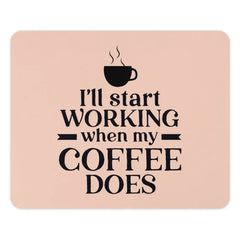 Funny Coffee Mouse Pad, Work From Home Gift, Office Desk Decor, Coffee Lover Gift, Coffee Addiction Quote Mousepad - Tawshia