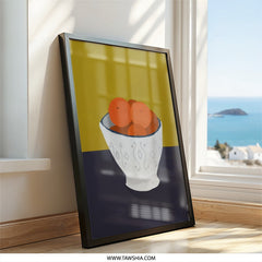 Oranges Wall Art, Still Life Print, Fruit Bowl Painting, Kitchen Decor, Modern Art Print, Home Decor, Minimalist Wall Decor (139) - Tawshia