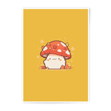 Cute Mushroom Art, Photographic Prints, Fun Art, Wall Decor, Home Decor, Gift Ideas, Minimalist Art, Cartoon Prints - Tawshia