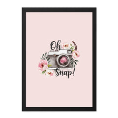Oh Snap Wall Art, Camera Floral Print, Photography Gift, Home Decor, Trendy Wall Art, Cute Wall Art - Tawshia