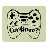Gamer Mouse Pad, Gaming Controller Art, Continue Mousepad, Video Game Lover Gift, Computer Accessory, Cool Desk Decor, Play Gaming Gift - Tawshia