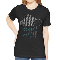 Binary Code Star Graphic Black T-shirt product type