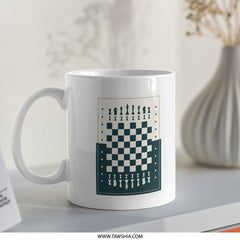 Chessboard and Pieces Design Beverage Mug product type