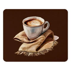 Coffee Art Mouse Pad, Latte Art, Cozy Desk Decor, Home Office Gift, Cute Mousepad, Coffee Lover Gift, Aesthetic Mouse Mat, Desk Accessories - Tawshia
