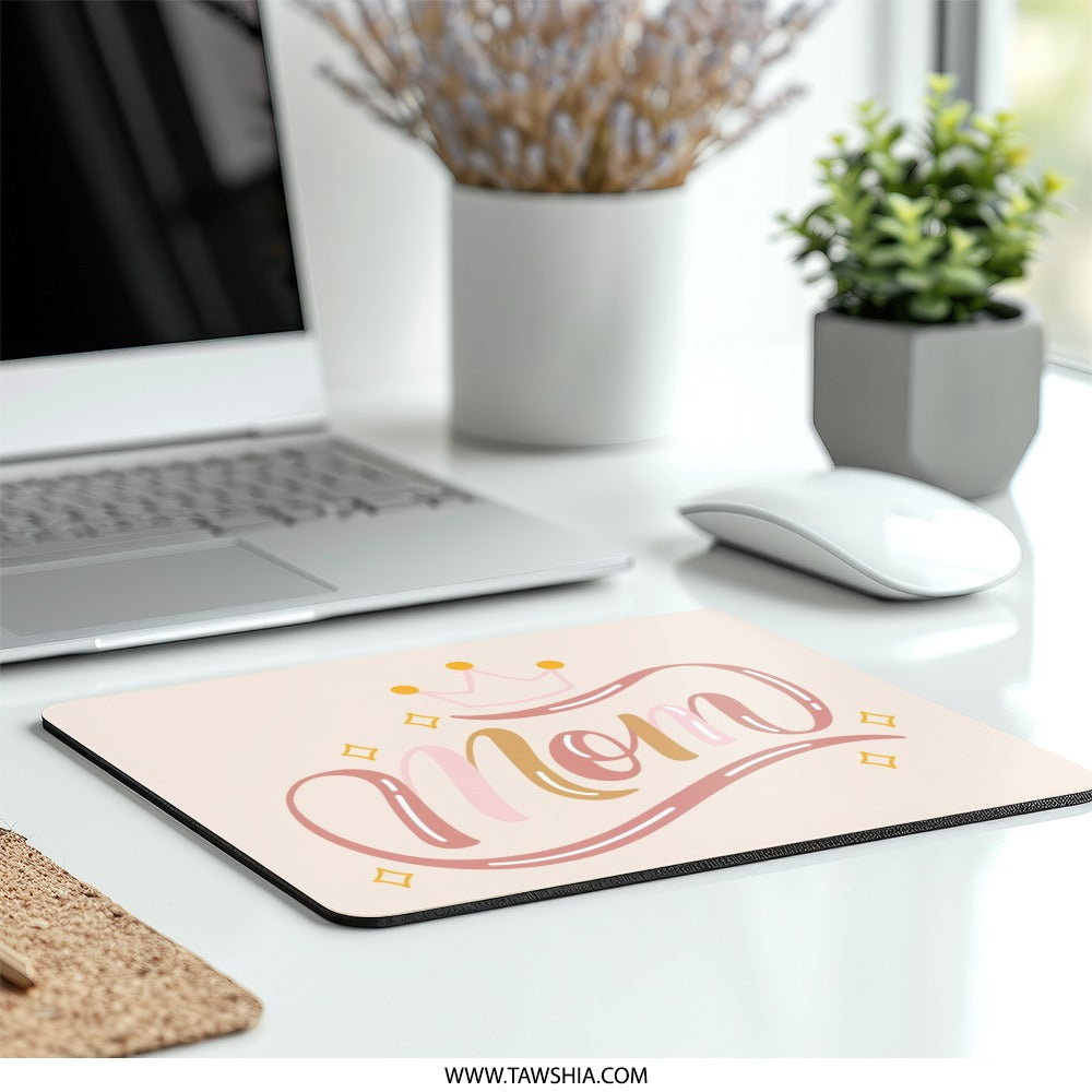 Mom Mouse Pad, Queen Mom Mousepad, Cute Mom Gift, Mother's Day Gift, Mom Birthday Gift, Gift For Mom, New Mom Mouse Pad, Mom Office Decor - Tawshia