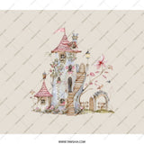 Fairy Tale Castle Backpack, Whimsical Backpack, Fantasy Castle Art Backpack, Cute Backpack, Enchanted Castle Backpack, Gift Backpack - Tawshia