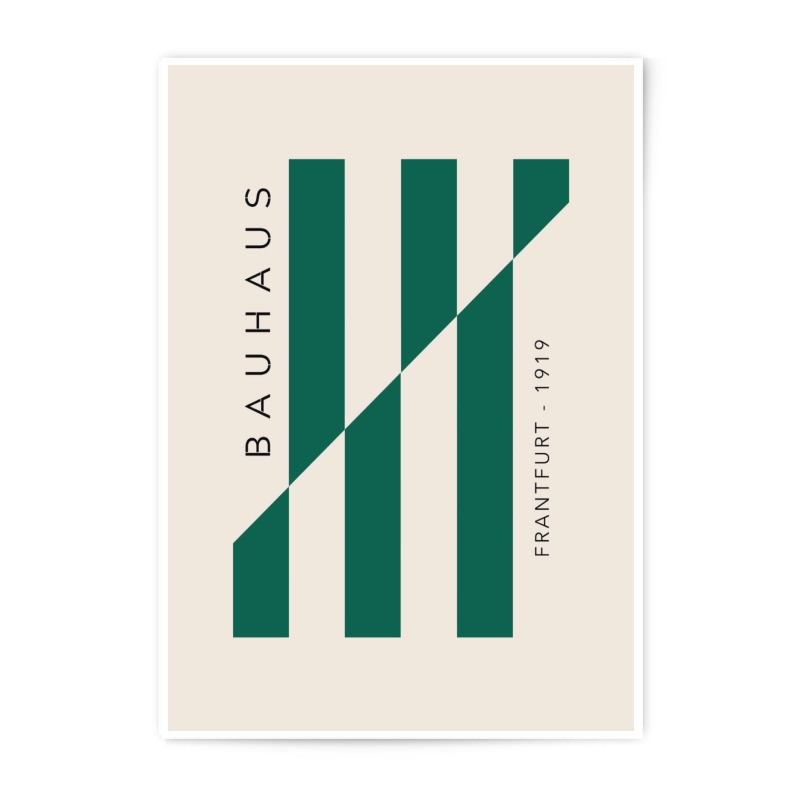 Bauhaus Art Photographic Print, Frankfurt 1919, Minimalist Geometric Design, Mid Century Modern, Home Decor, Wall Art - Tawshia