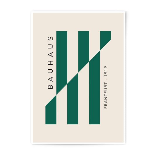 Bauhaus Art Photographic Print, Frankfurt 1919, Minimalist Geometric Design, Mid Century Modern, Home Decor, Wall Art - Tawshia