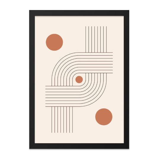 Minimalist Wall Art, Abstract Geometric Print, Modern Home Decor, Boho Artwork, Circles and Lines, Simple Graphic Design, Neutral Colors - Tawshia