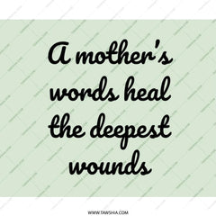Mother's Words Mouse Pad, Healing Quote Mousepad, Inspirational Gift for Mom, Office Decor, Thoughtful Present, Mother's Day Gift Idea - Tawshia