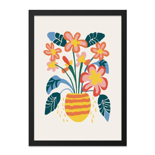 Floral Still Life Wall Art, Flower in Vase Print, Botanical Art Print, Colorful Flower Poster, Home Decor, Floral Wall Decor - Tawshia