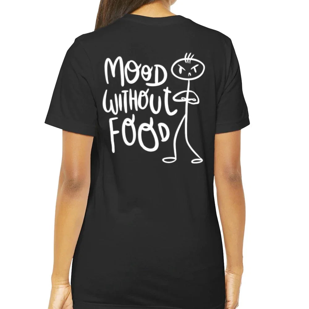 Mood Without Food Print Stylish T-Shirt product type