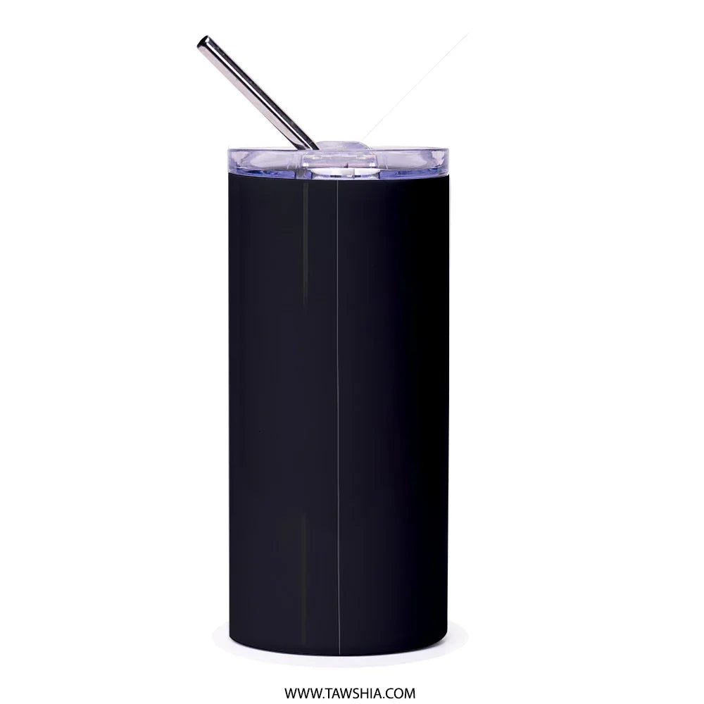 Sleek Black Tumbler with Straw Essential Drinkware Product