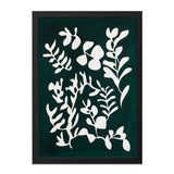 Abstract Botanical Wall Art, Modern Leaf Print, Green and White Art, Minimalist Home Decor, Nature Inspired Artwork - Tawshia