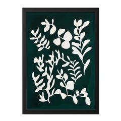 Abstract Botanical Wall Art, Modern Leaf Print, Green and White Art, Minimalist Home Decor, Nature Inspired Artwork - Tawshia