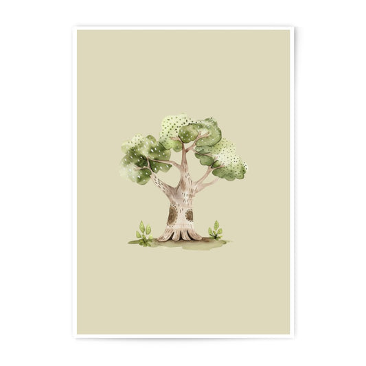 Watercolor Tree Photographic Prints, Nature Art Print, Botanical Wall Art, Forest Decor, Tree Illustration, Home Decor, Watercolor Tree Art - Tawshia