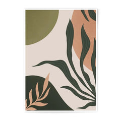 Abstract Leaves Photographic Print, Modern Botanical Wall Art, Minimalist Nature Home Decor, Earth Tones Artwork - Tawshia