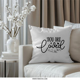 You Are Loved Pillow, Positive Affirmation Decor, Inspirational Pillow, Gift for Her, Cute Home Decor, Encouragement Gift, Cozy Pillow - Tawshia