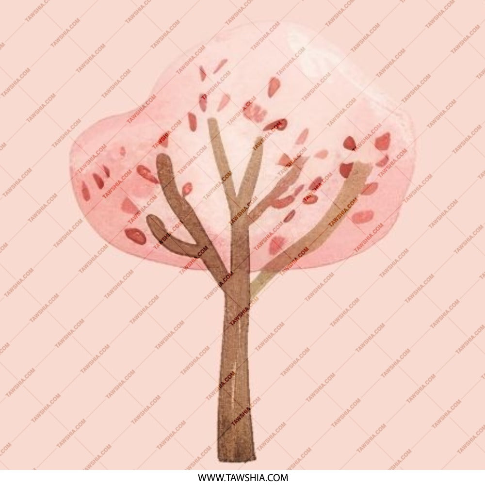 Pink Cherry Blossom Tree Pinback Button, Watercolor Art Style Badge, Cute Nature Gift, Accessories for Jackets, Bags - Tawshia