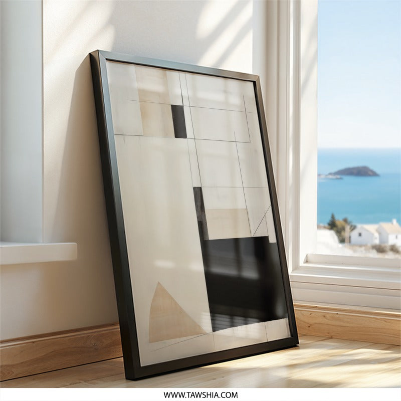 Modern Abstract Wall Art, Geometric Art Print, Minimalist Wall Decor, Contemporary Artwork, Home Decor - Tawshia