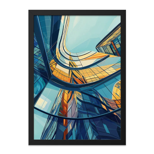 Abstract Buildings Wall Art, Cityscape Artwork, Modern Architecture Print, Urban Decor, Contemporary Home Decor, Office Wall Decor - Tawshia