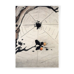 Spiderweb Photographic Print, Japanese Art, Nature Art Print, Watercolor Painting, Home Decor, Wall Art, Unique Gift Idea - Tawshia