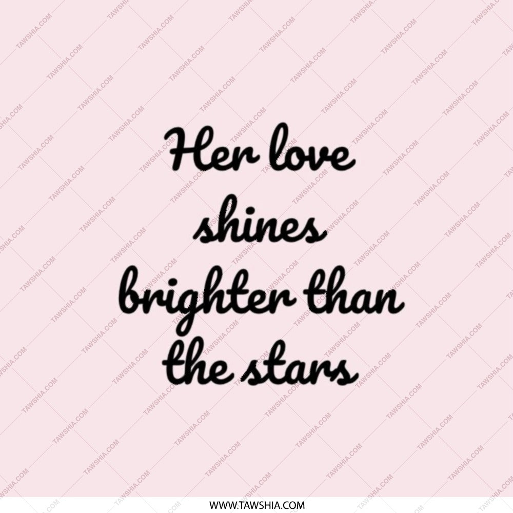 Her Love Pocket Mirror, Shines Brighter Than Stars, Inspirational Gift, Compact Mirror, Portable Mirror, Cute Pocket Mirror - Tawshia