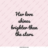 Her Love Pocket Mirror, Shines Brighter Than Stars, Inspirational Gift, Compact Mirror, Portable Mirror, Cute Pocket Mirror - Tawshia