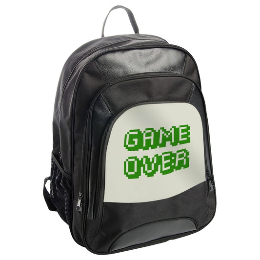 Game Over BackPack, Retro Gaming, 8 Bit Design, Gamer Gift, Cool BackPack, Novelty BackPack, Stylish BackPack, School BackPack - Tawshia