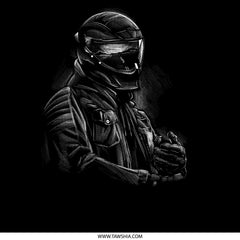 Rider with Full Helmet Thumbs Up Design product type
