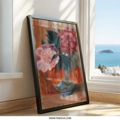 Renoir Flowers Wall Art, Floral Painting Print, Impressionist Still Life, Vase of Flowers Fine Art Print, Home Decor Wall Hanging - Tawshia