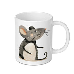Dapper Mouse Mug, Animal Lover Gift, Cute Rodent Art, Unique Coffee Cup, Whimsical Mouse Design, Gift for Her, Gift for Him, Funny Mug - Tawshia