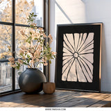 Abstract Floral Wall Art, Beige Flower Print, Minimalist Art Decor, Modern Home Decor, Contemporary Wall Hanging - Tawshia