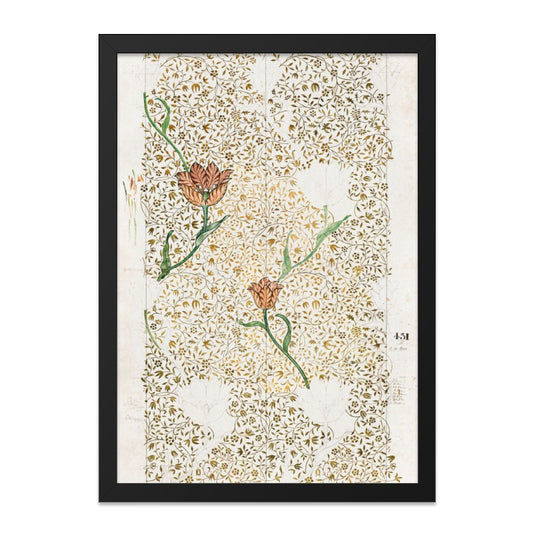Floral Tulip Wall Art, Vintage Botanical Print, Antique Flower Artwork, Home Decor, Unique Wall Decor, Elegant Floral Design - Tawshia