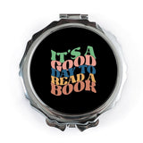 Book Lover Pocket Mirror, Reading Enthusiast Gift, Good Day to Read a Book, Literary Accessories, Reader Present, Handbag Essentials - Tawshia