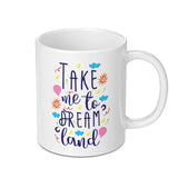 Dreamland Mug, Whimsical Design, Coffee Mug, Tea Cup, Gift Idea, Colorful Stars, Clouds, Balloons, Unique Mug, Cute Gift, Fantasy - Tawshia