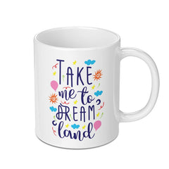 Dreamland Mug, Whimsical Design, Coffee Mug, Tea Cup, Gift Idea, Colorful Stars, Clouds, Balloons, Unique Mug, Cute Gift, Fantasy - Tawshia