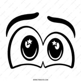 Googly Eyes Pinback Button, Cartoon Eyes Button, Cute Eye Pin, Funny Button, Anime Eyes, Star Eyes Pinback Button, Expressive Eyes - Tawshia