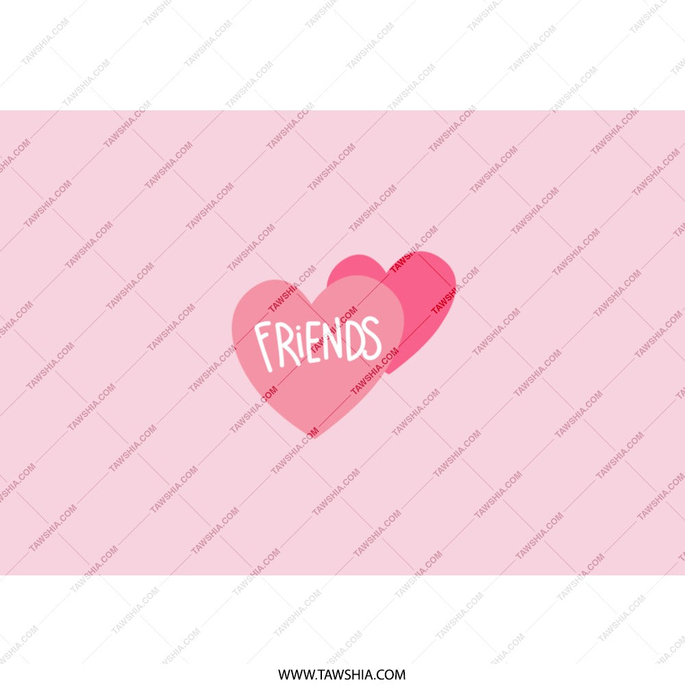 Best Friends Tumbler, Pink Heart Tumbler, Cute Tumbler, Gift for Bestie, Friendship Gift, Friends Forever, Pink Tumbler with Straw - Tawshia