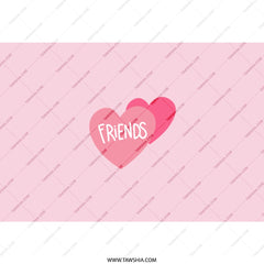 Best Friends Tumbler, Pink Heart Tumbler, Cute Tumbler, Gift for Bestie, Friendship Gift, Friends Forever, Pink Tumbler with Straw - Tawshia