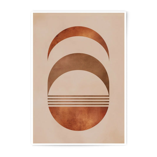 Geometric Photographic Print, Abstract Art Print, Minimalist Wall Art, Circle Art Print, Modern Home Decor, Brown Beige Art, Unique Wall - Tawshia