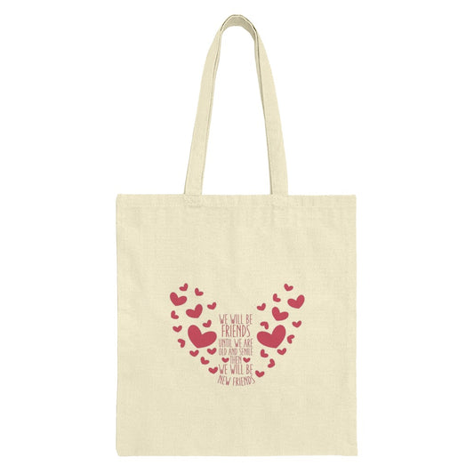 Friends Forever Tote Bag, Heart Design, Friendship Quote, Gift for Best Friend, Senile Friends, New Friends, Friendship Bag, Cute Tote - Tawshia
