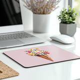 Ice Cream Cone with Flowers Design Mouse Pad Product