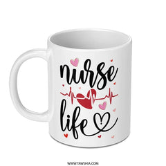 Nurse Life Mug, Gift for Nurse, Nursing Student, Medical Gift, Nurse Appreciation Gift, Heartbeat Mug, Nurse Coffee Mug, Doctor Mug - Tawshia