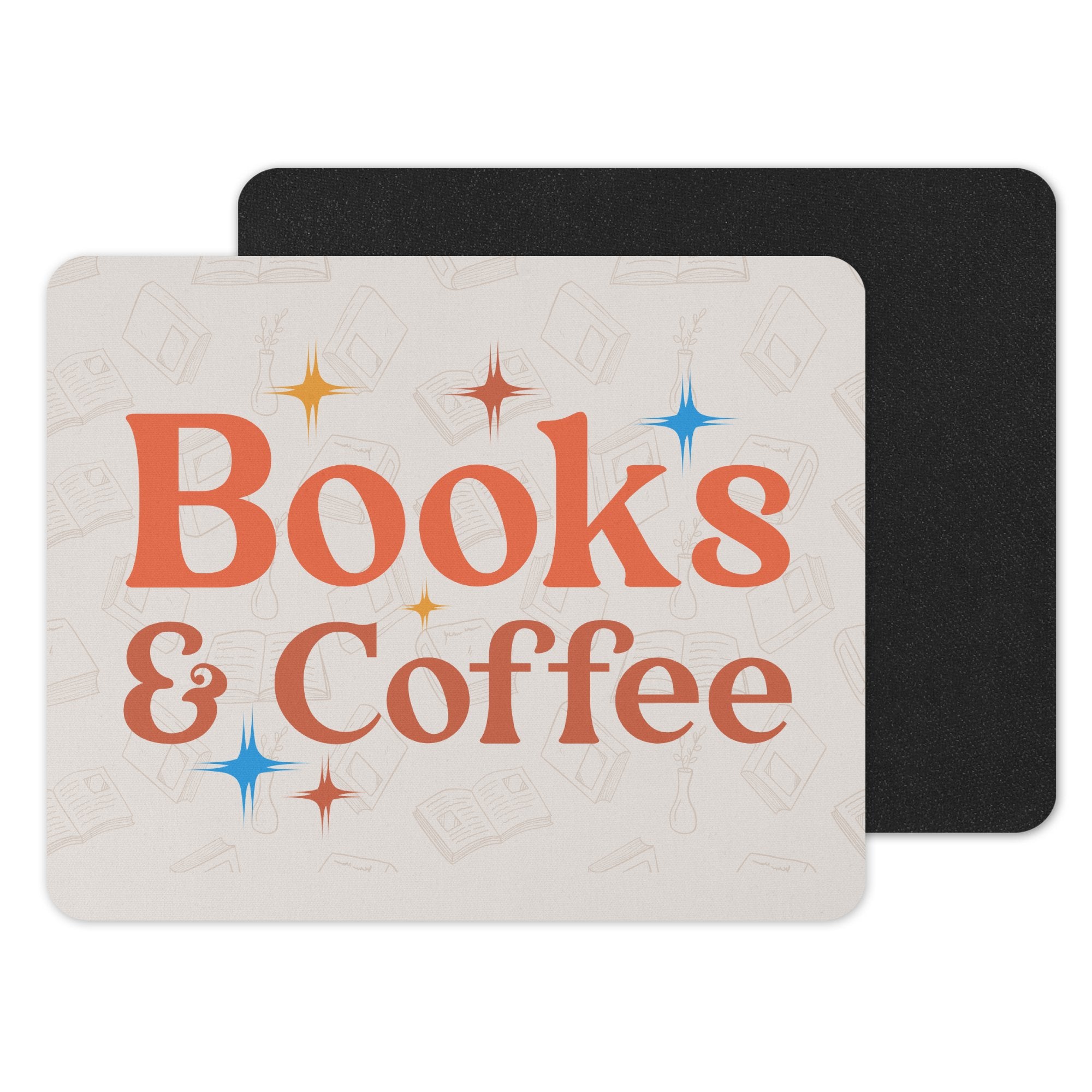 Books and Coffee Design Mouse Pad product