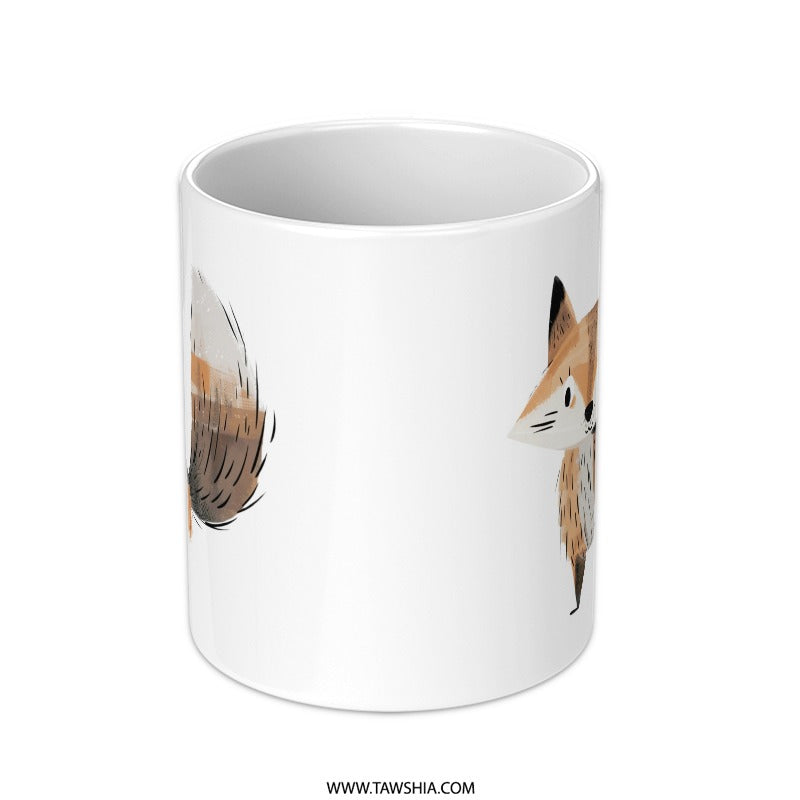 Cute Fox Mug, Animal Lover Gift, Woodland Creature Coffee Mug, Unique Fox Design, Whimsical Mug, Perfect Gift, Novelty Mug, Tea Cup - Tawshia