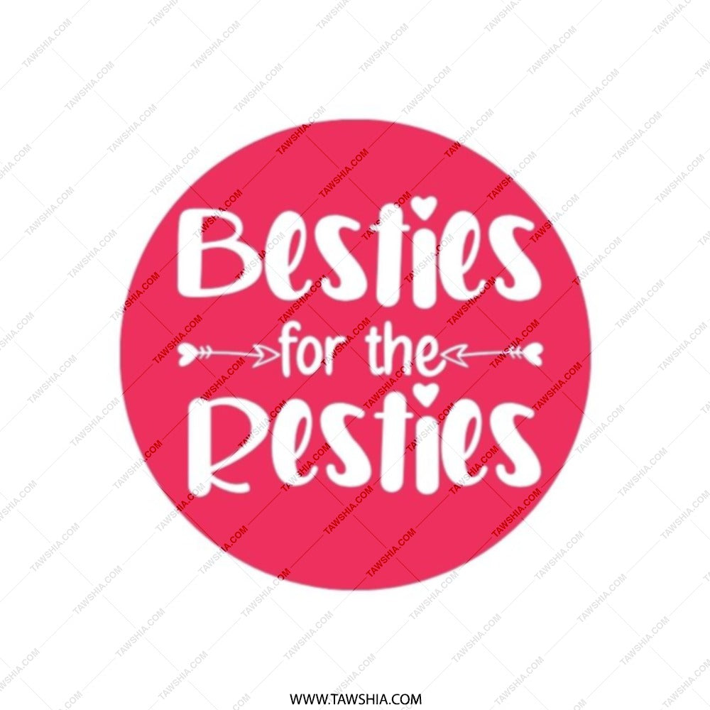 Besties Resties Pocket Mirror, Cute Friend Gift, Best Friend Present, Funny Friendship Compact Mirror, BFF Gift Idea, Fun Unique - Tawshia